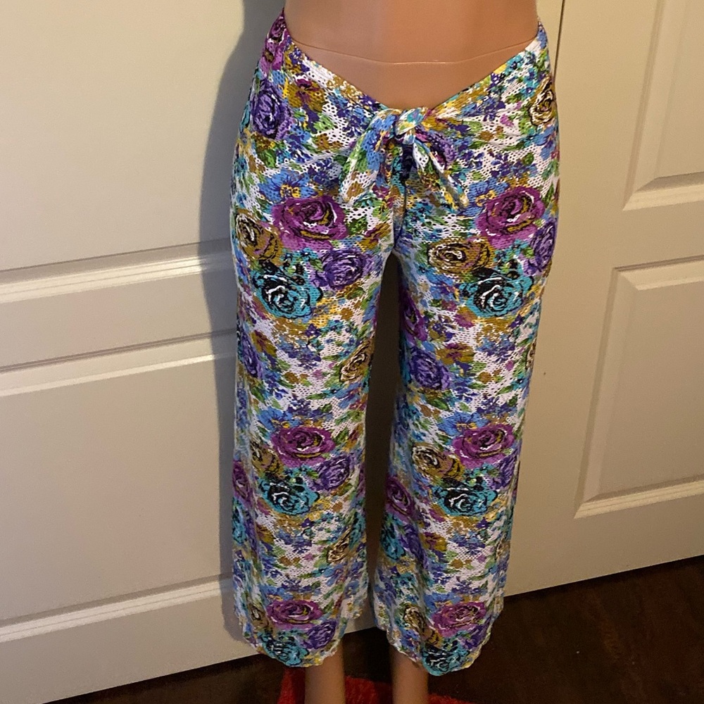 OH MY BOD!! Floral mesh pants / cover up | M